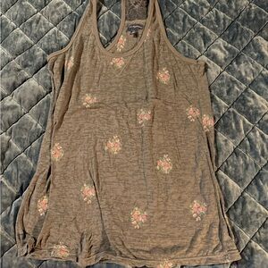 Floral Print AE Burnout Tank Top